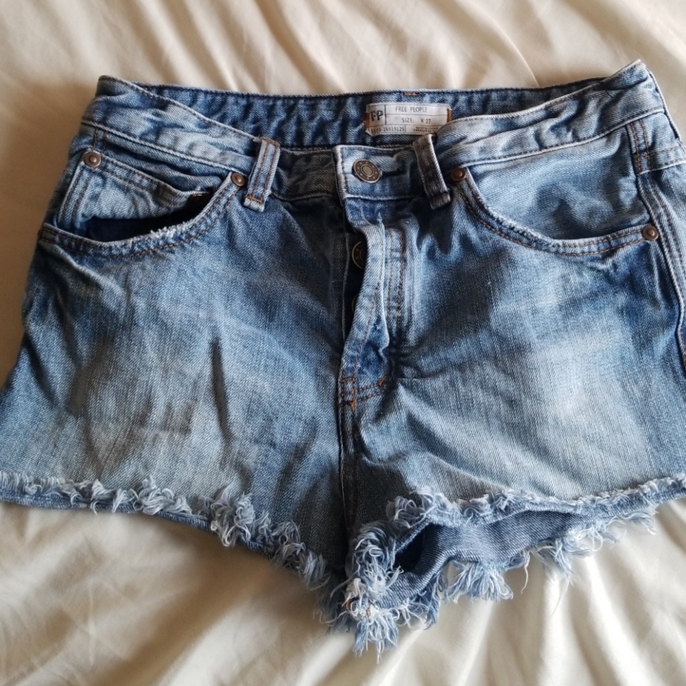 Free People denim shorts